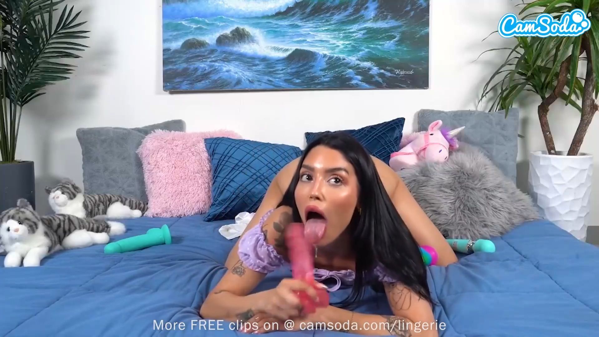 Cute brunette teen Vanessasky stuffs her pussy with multiple toys